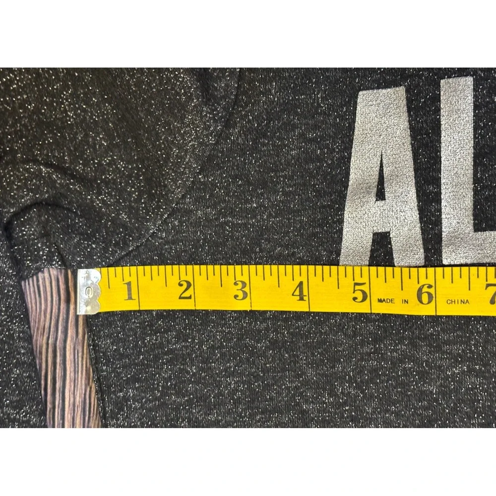 Converse Girls Hoodie Sweatshirt Youth XL Black Gray Pullover All Star Logo Top